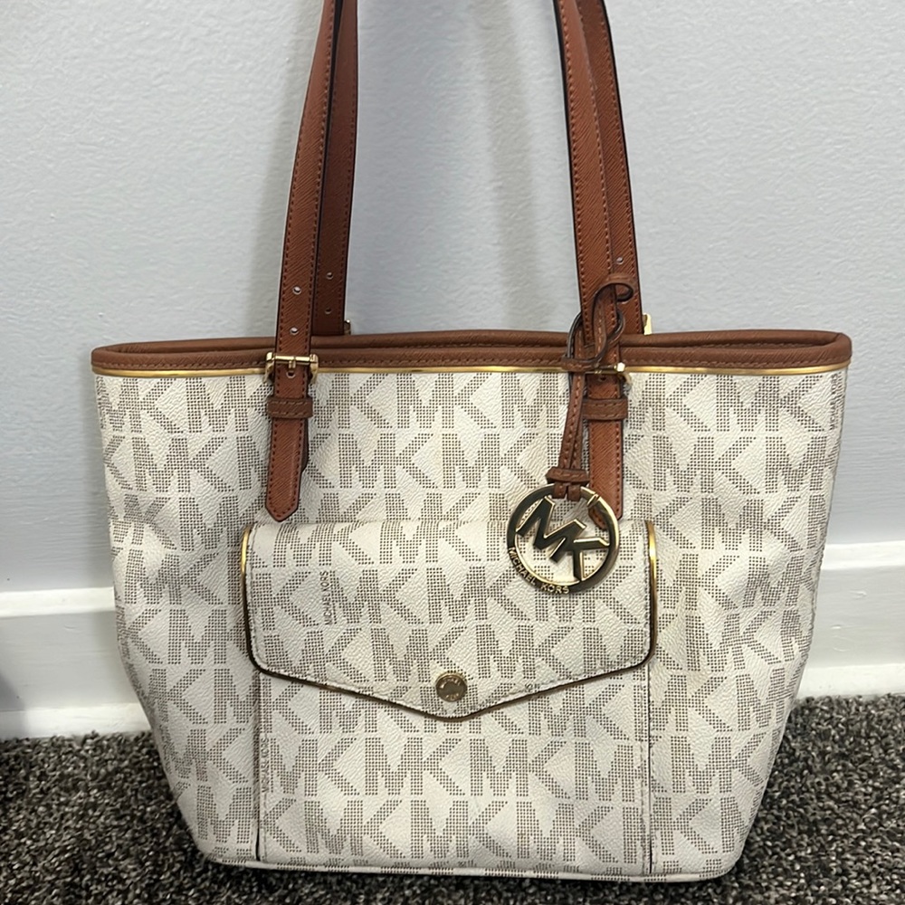 Michael Kors White Satchel Bag